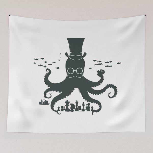 Item preview, Octopus plays chess underwater designed and sold by TheRealmWithin.