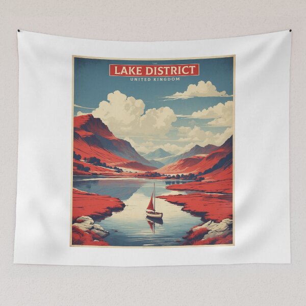 Item preview, Lake District UK Vintage Poster Tourism  designed and sold by TravelersGems.