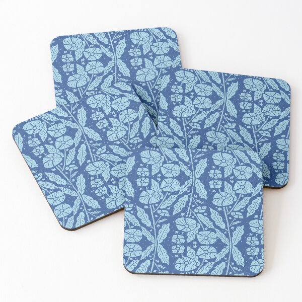 Item preview, blue filled batik flower  designed and sold by tamongg14.