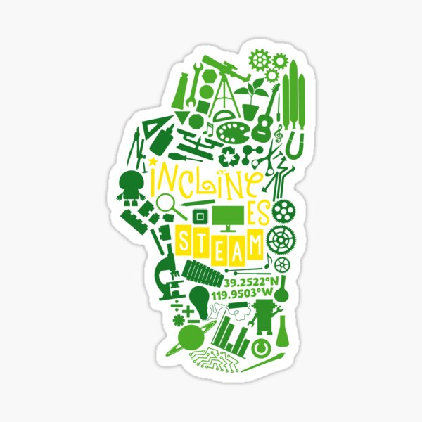 Item preview, Incline ES STEAM Lake Tahoe - Green&Yellow designed and sold by tahoekerri.
