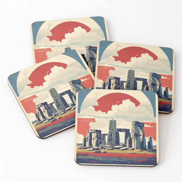 Item preview, Stonehenge Wiltshire UK Vintage Poster Tourism  designed and sold by TravelersGems.