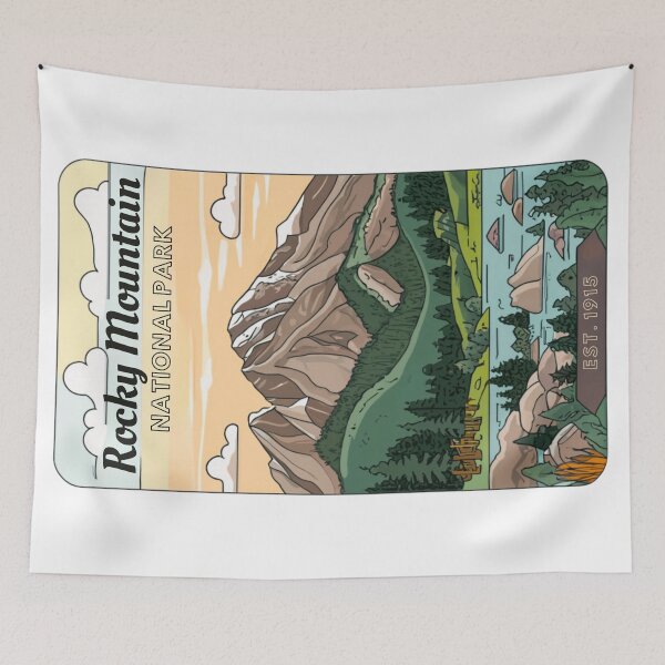 Item preview, Rocky Mountains National Park designed and sold by WatercolorWilds.