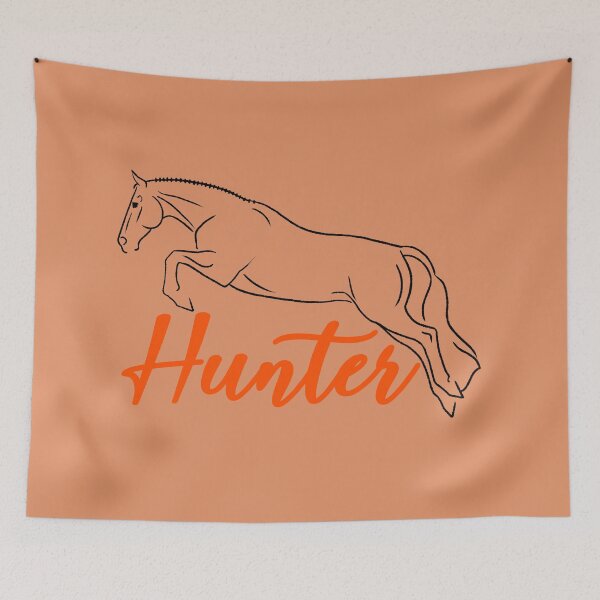 Item preview, Black Hunter Horse Sketch with Orange Text designed and sold by DappledMoon.