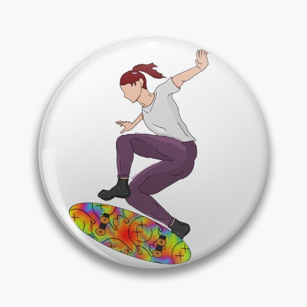 Artikelvorschau, Skateboard-Mädchen entworfen und verkauft von caitycatdesigns.
