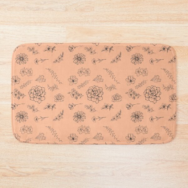 Item preview, Floral Pattern on a Peach Background designed and sold by AliCatOriginals.