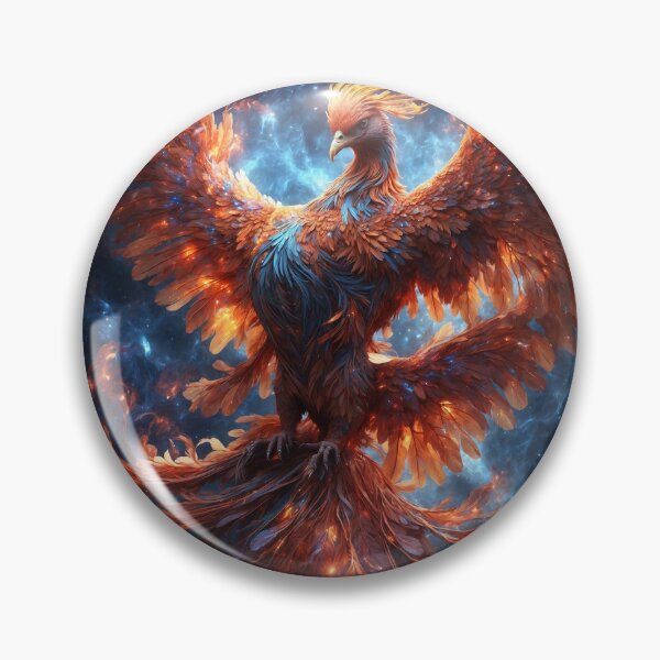 Item preview, Celestial Symphony: Hyper-Realistic Double Exposure of Phoenix Wings and Cosmic Nebula designed and sold by RedArtG09.