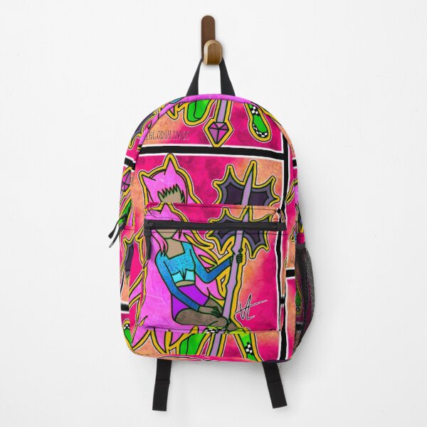 Item preview, Pink Wolf Fashion Girl With Axe designed and sold by UrbanAlienShops.
