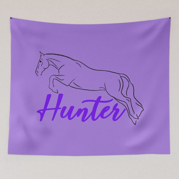 Item preview, Black Hunter Horse Sketch with Purple Text designed and sold by DappledMoon.