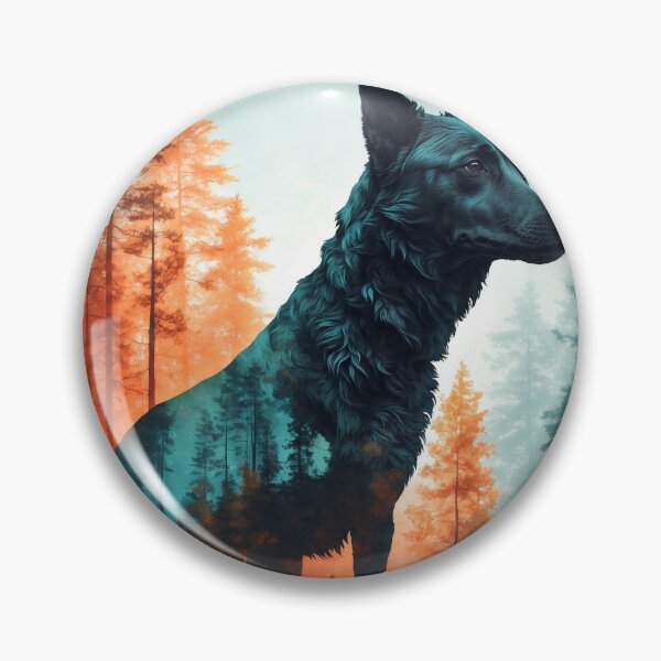 Item preview, Nordic Wilderness: Double Exposure Silhouette of a Dog Amidst Enchanting Forest designed and sold by RedArtG09.