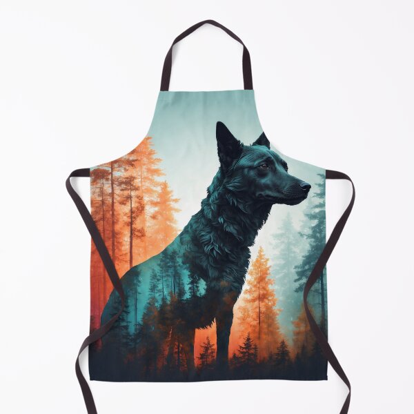 Item preview, Nordic Wilderness: Double Exposure Silhouette of a Dog Amidst Enchanting Forest designed and sold by RedArtG09.