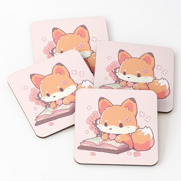 Item preview, Kawaii Fox Reading A Book designed and sold by SweetClicks123.