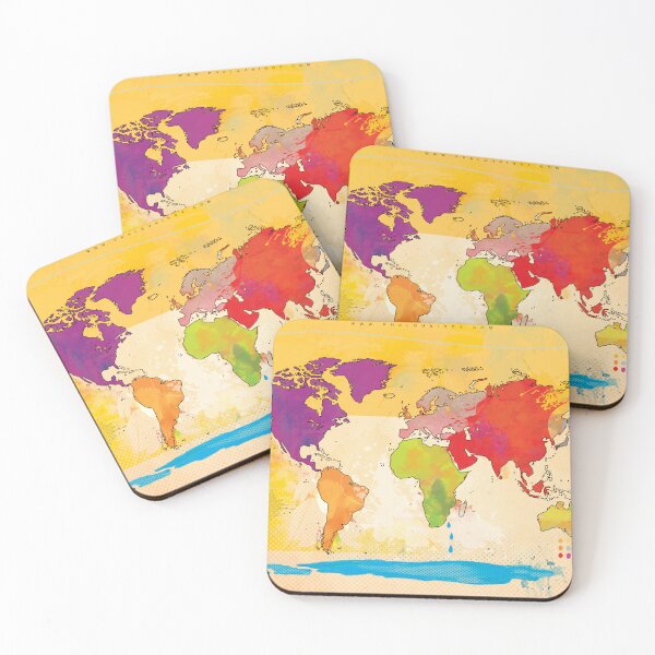 Item preview, Abstract World Map designed and sold by Inspired~Souls.