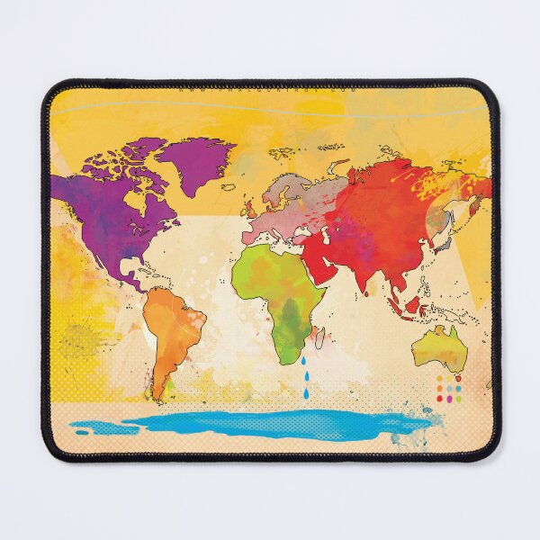 Item preview, Abstract World Map designed and sold by Inspired~Souls.