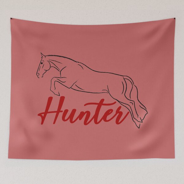 Item preview, Black Hunter Horse Sketch with Red Text designed and sold by DappledMoon.