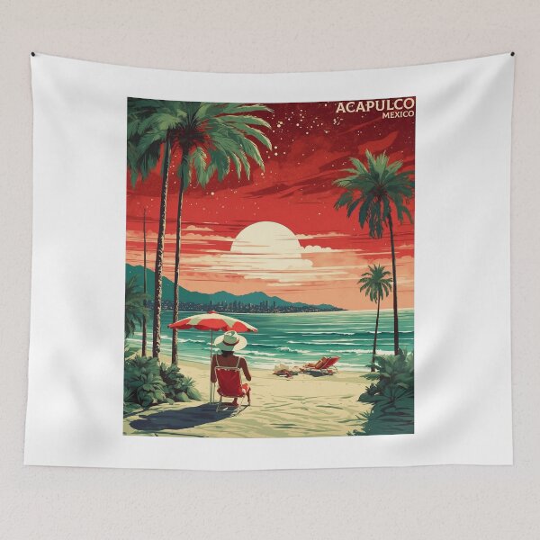 Item preview, Acapulco Mexico Vintage Poster designed and sold by TravelersGems.