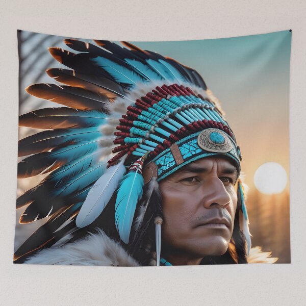 Item preview, Native American Warrior Chief designed and sold by TheArtOfPat.