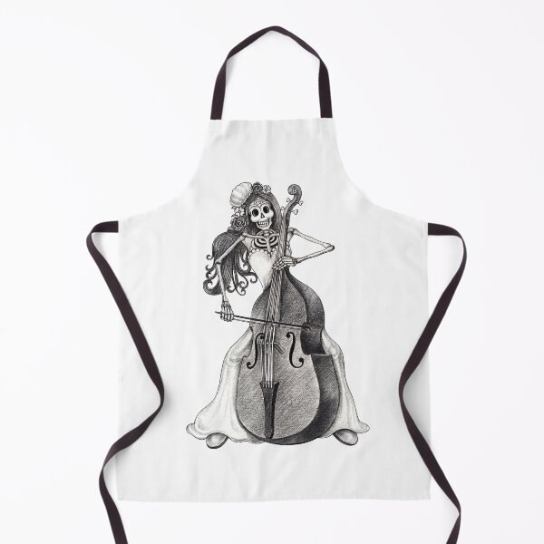 Item preview, Sugarskull playing double bass day of the dead. designed and sold by Jiwsurreal.