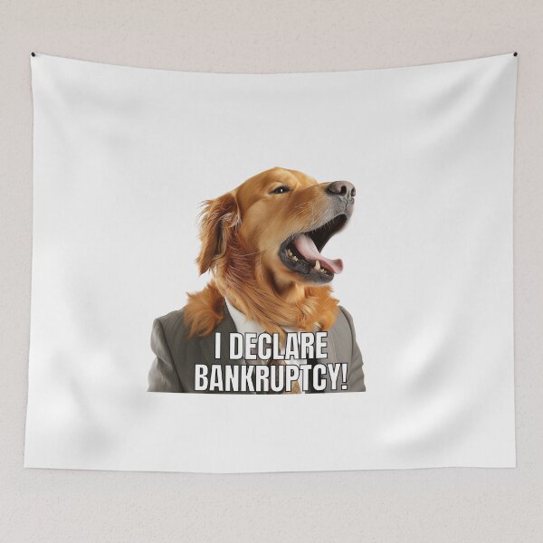 Item preview, Golden Retriever Declares Bankruptcy! designed and sold by KazzasKorner.