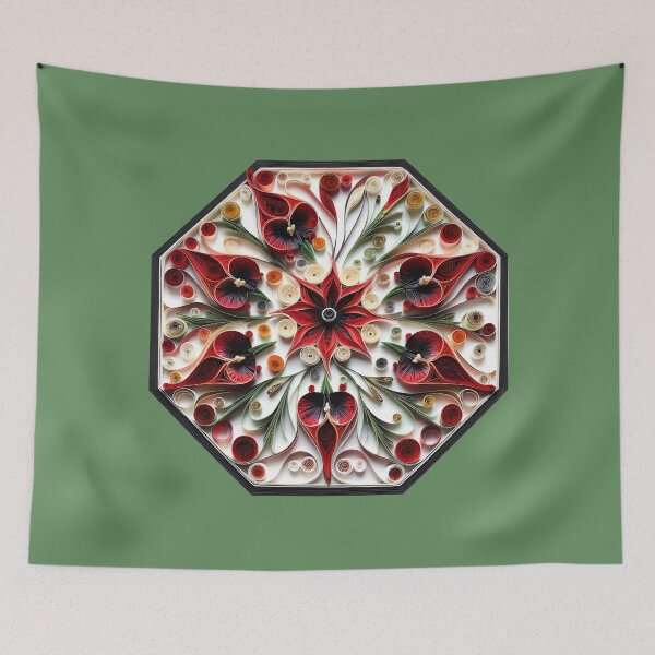 Item preview, Sturt's Desert Pea (Swainsona formosa) Quilling Digital Australian Wildflower designed and sold by Rachael Taylor.