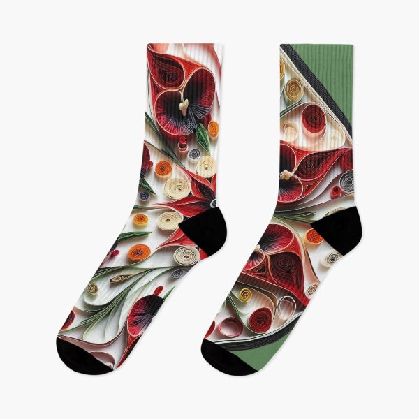 Item preview, Sturt's Desert Pea (Swainsona formosa) Quilling Digital Australian Wildflower designed and sold by Rachael Taylor.