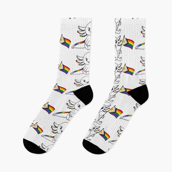 Item preview, Cute Axolotl with Intersex Quasar Pride Flag LGBTQ+ designed and sold by JoyfulJen.