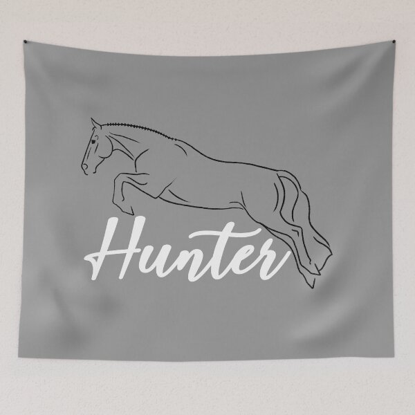 Item preview, Black Hunter Horse Sketch with White Text designed and sold by DappledMoon.
