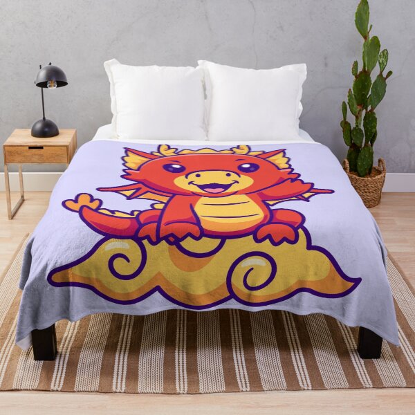 Item preview, Cloud-Kissed Whimsy: Cute Dragon on Cloud Cartoon Icon designed and sold by hjian8219.