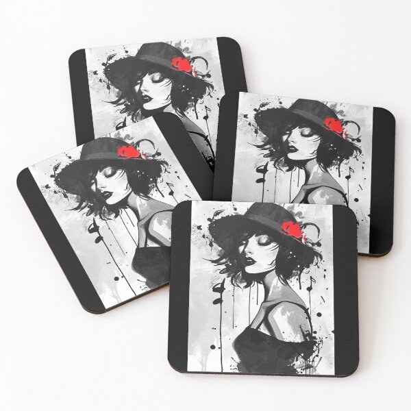 Item preview, Scarlet Whisper- Chic Monochrome Silhouette  designed and sold by daniinthecity.