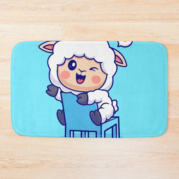 Item preview, Woolly Lounging: Cute Sheep on Chair Cartoon Icon designed and sold by hjian8219.