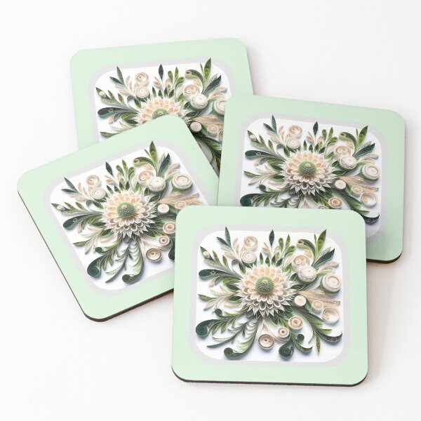 Item preview, Flannel Flower (Actinotus helianthi) Quilling Digital Australian Wildflower designed and sold by Rachael Taylor.