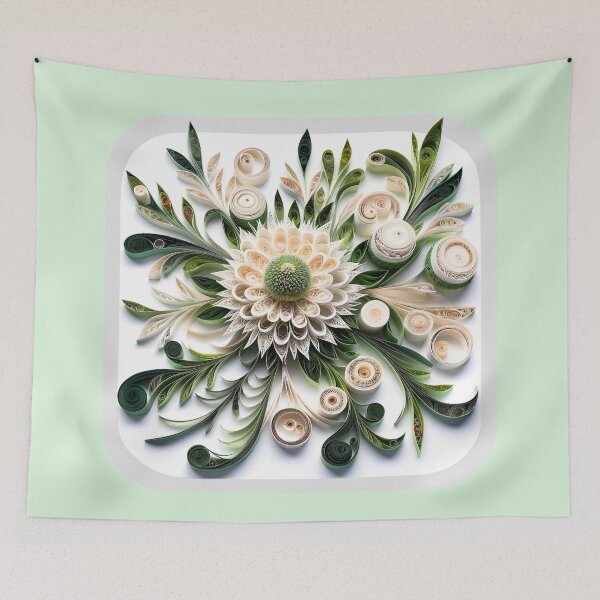 Item preview, Flannel Flower (Actinotus helianthi) Quilling Digital Australian Wildflower designed and sold by Rachael Taylor.