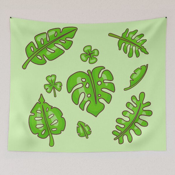 Item preview, Monstera Magic: Cute Leaves Collection Cartoon Icons designed and sold by hjian8219.