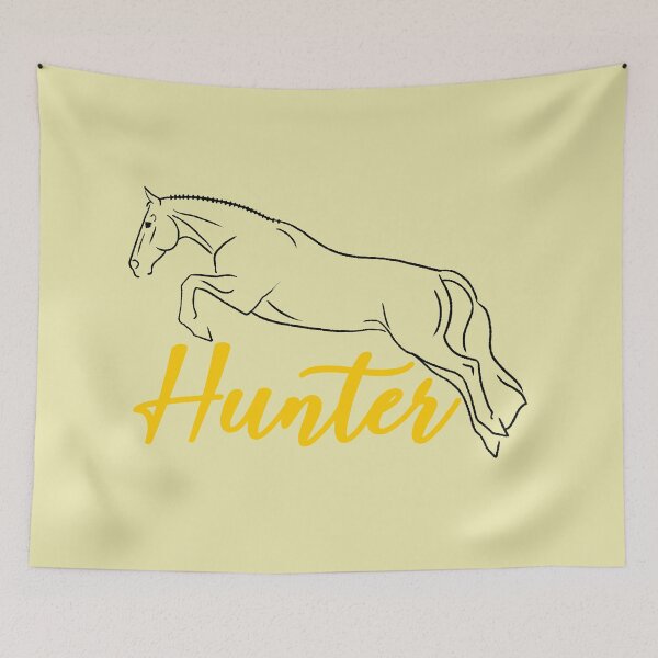 Item preview, Black Hunter Horse Sketch with Yellow Text designed and sold by DappledMoon.