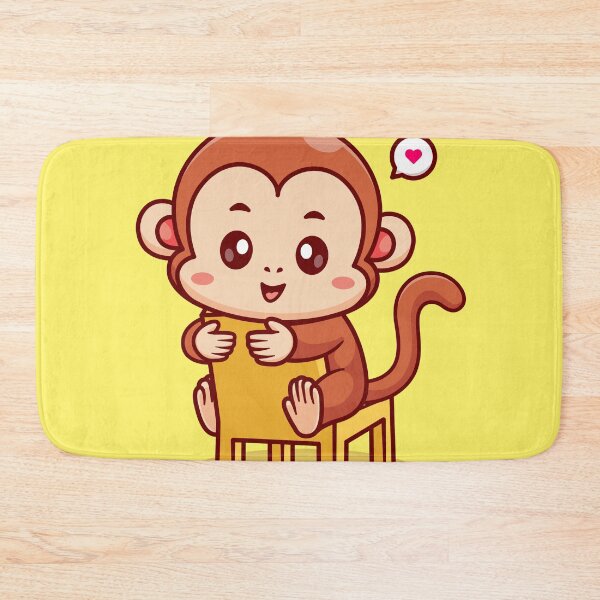 Item preview, Cheeky Chiller: Cute Monkey on Chair Cartoon Icon designed and sold by hjian8219.