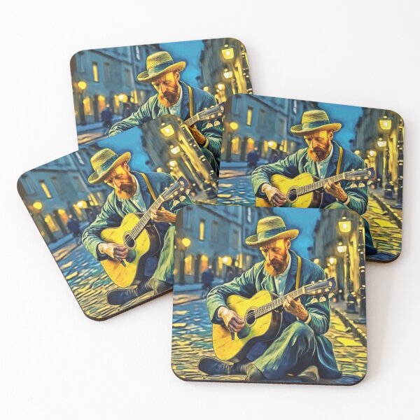 Item preview, "Street Musician: Guitar Melodies on the Pavement" designed and sold by Artisticanvas.