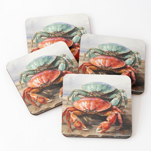Item preview, Watercolor Crabs Fresh From the Ocean designed and sold by HollywoodInked.