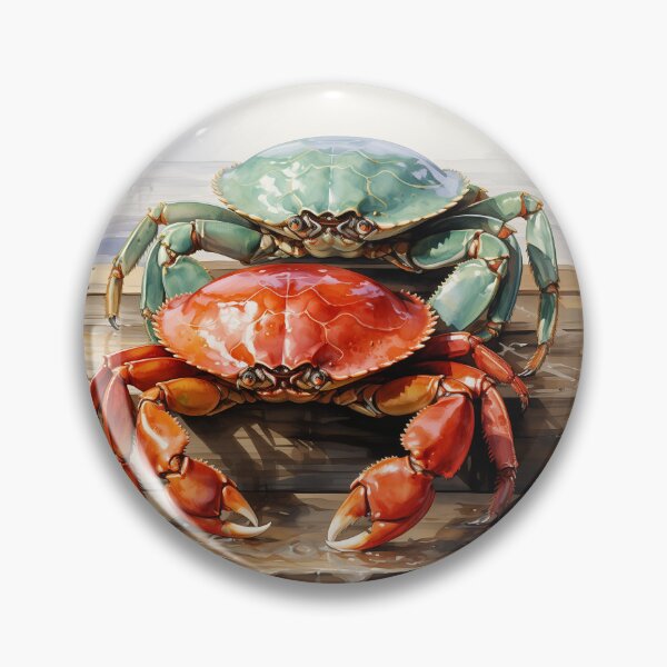 Item preview, Watercolor Crabs Fresh From the Ocean designed and sold by HollywoodInked.