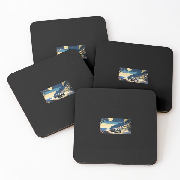 Item preview, Vintage Car Classics - Capricious Capri coastline 1920 moonlit oldies Isotta Fraschini graphic design designed and sold by ItsAKinkThing.