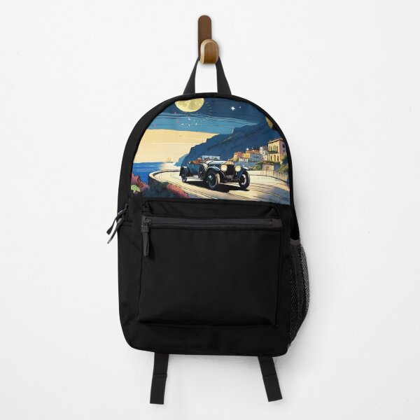 Item preview, Vintage Car Classics - Capricious Capri coastline 1920 moonlit oldies Isotta Fraschini graphic design designed and sold by ItsAKinkThing.