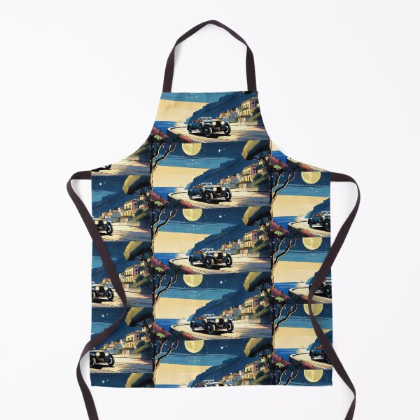 Item preview, Vintage Car Classics - Capricious Capri coastline 1920 moonlit oldies Isotta Fraschini graphic design designed and sold by ItsAKinkThing.