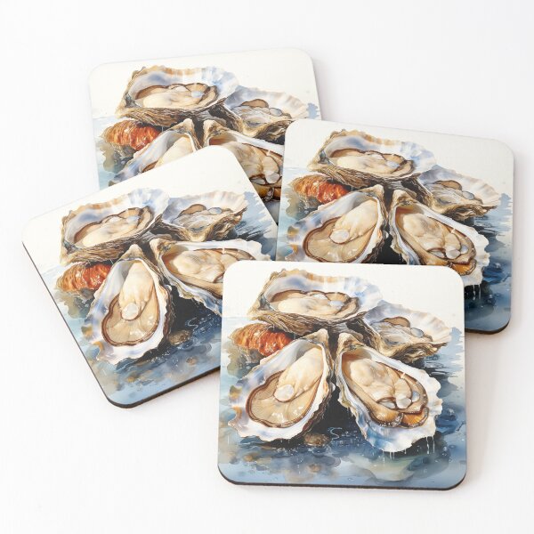 Item preview, Oysters Whisper Secrets of the Ocean in Watercolor designed and sold by HollywoodInked.