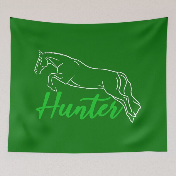 Item preview, White Hunter Horse Sketch with Green Text designed and sold by DappledMoon.