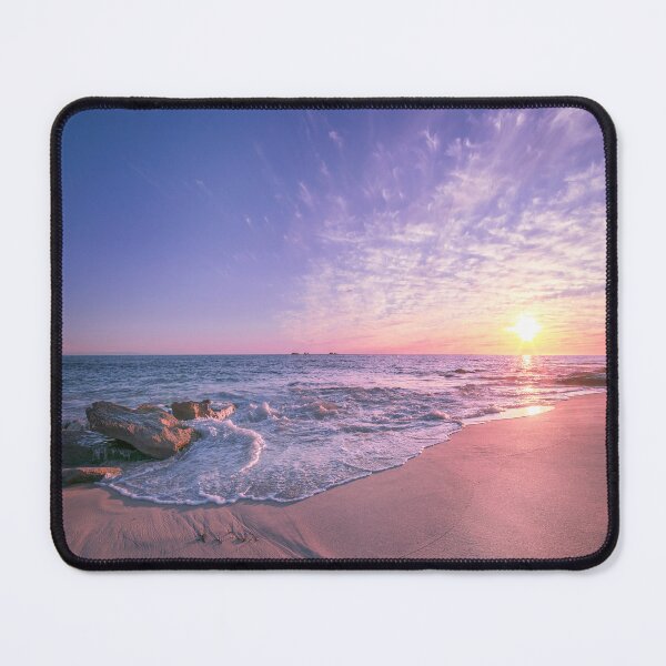 Item preview, Original Beach Sunset Photograph with Pink Purple Hues designed and sold by ImagesByBoyd.