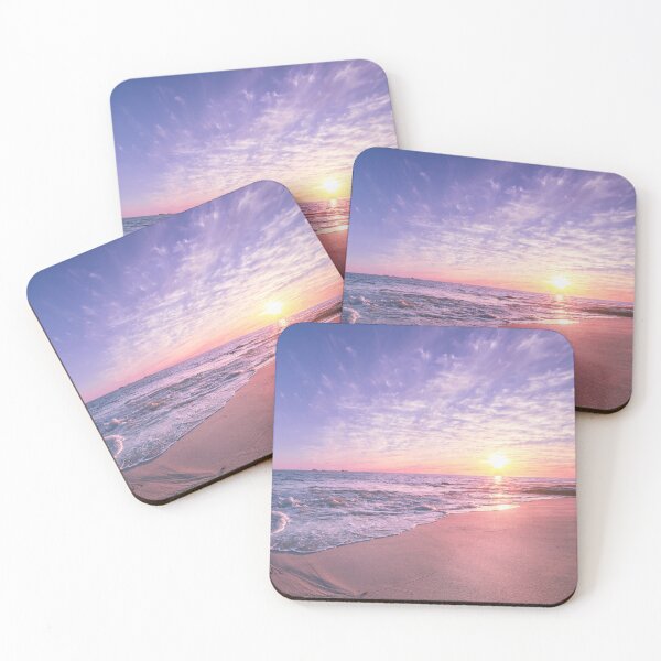 Item preview, Original Beach Sunset Photograph with Pink Purple Hues designed and sold by ImagesByBoyd.