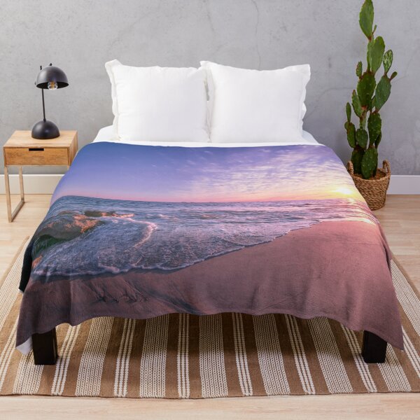 Item preview, Original Beach Sunset Photograph with Pink Purple Hues designed and sold by ImagesByBoyd.