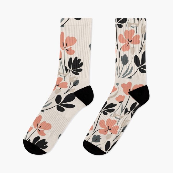 Item preview, Flourishing flora in Matisse's palette, flat illustration, style Poster, pastel color, monochromatic black color palette, simple and minimalistic, negative spaces designed and sold by thima shop.