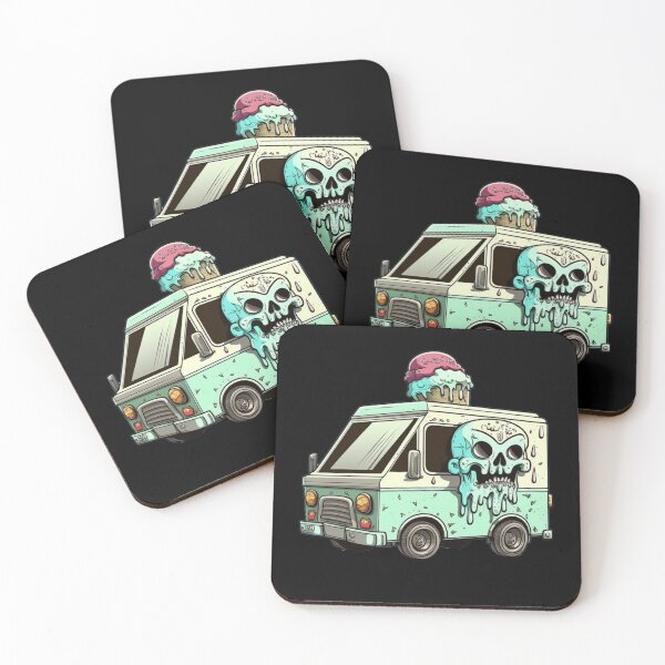 Item preview, Skulls & Scoops Ice Cream Truck designed and sold by unthinkabletees.