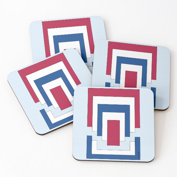 Item preview, Rectangle Abstract in Red, White, and Blue  designed and sold by Azure Lion Productions.