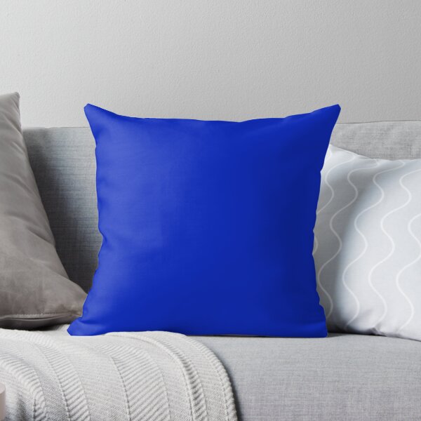 Cheapest Solid Deep Cobalt Blue Color Throw Pillow
