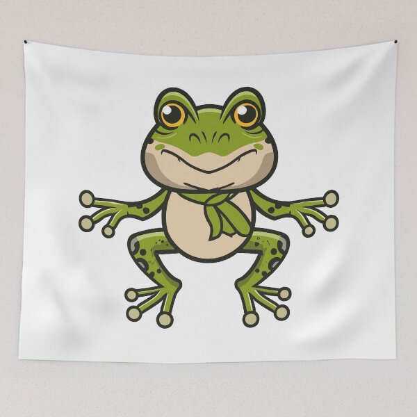 Item preview, Green Cartoon Frog Character designed and sold by LinleeFashion.